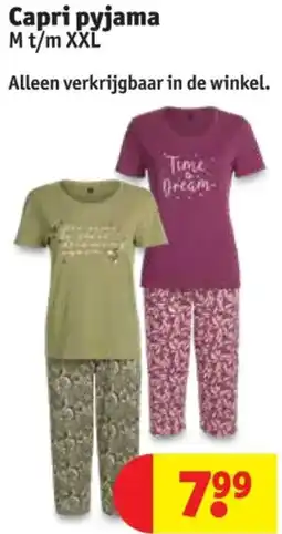 Kruidvat Capri pyjama aanbieding