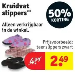 Kruidvat Kruidvat Slippers aanbieding