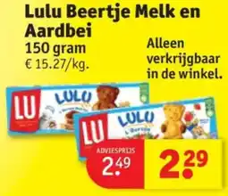 Kruidvat Lulu Beertje Melk en Aardbei aanbieding