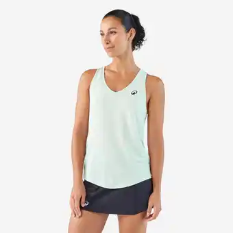 Decathlon Tennistop voor dames Dry & Light lichtgroen aanbieding