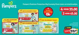 Kruidvat 4 x Premium Protection Big Economy pack luiers maat 2 74 stuks aanbieding