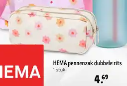 Jumbo HEMA pennenzak dubbele rits 1 stuk aanbieding