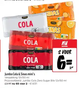 Jumbo Jumbo Cola & Sinas mini’s aanbieding