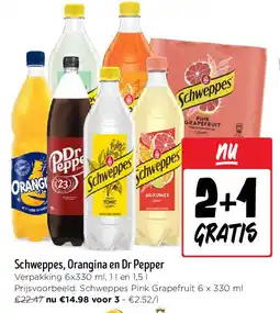 Jumbo Schweppes, Orangina en Dr Pepper aanbieding