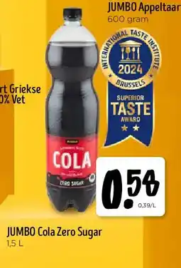 Jumbo JUMBO Cola Zero Sugar 1,5 L aanbieding