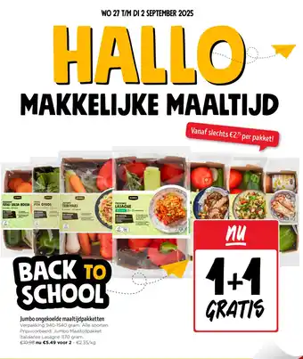 Jumbo Jumbo ongekoelde maaltijdpakketten aanbieding