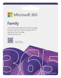 Coolblue Microsoft 365 Family EN Abonnement 1 jaar aanbieding
