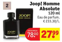Kruidvat Joop! Homme Absolute aanbieding