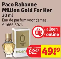 Kruidvat Paco Rabanne Million Gold For Her aanbieding
