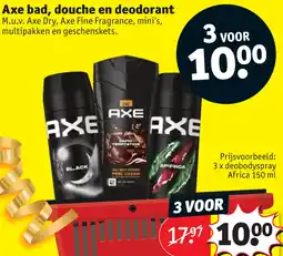 Kruidvat Axe bad, douche en deodorant aanbieding