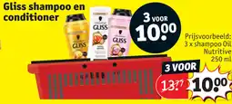 Kruidvat Gliss shampoo en conditioner aanbieding