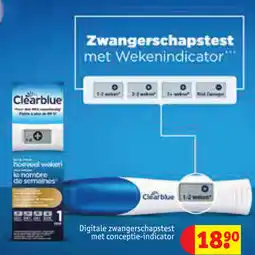 Kruidvat Clearblue Digitale zwangerschapstest met conceptie-indicator aanbieding