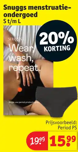Kruidvat Snuggs menstruatie ondergoed St/m L aanbieding
