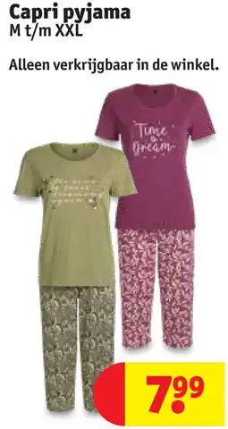 Kruidvat Capri pyjama M t/m XXL aanbieding