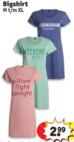 Kruidvat Bigshirt M t/m XL aanbieding