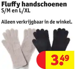 Kruidvat Fluffy handschoenen S/M en L/XL aanbieding
