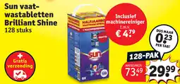 Kruidvat Sun vaatwastabletten Brilliant Shine aanbieding