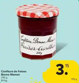 Carrefour Market Bonne Maman Confiture de fraises aanbieding