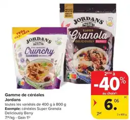 Carrefour Market Jordans Gamme de céréales aanbieding