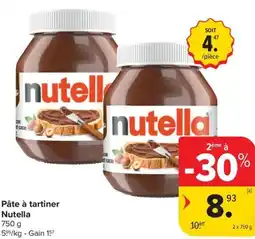 Carrefour Market Nutella Pâte à tartiner aanbieding