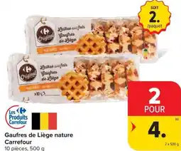 Carrefour Market Gaufres de Liège nature Carrefour aanbieding