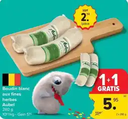 Carrefour Market Aubel Boudin blanc aux fines herbes aanbieding