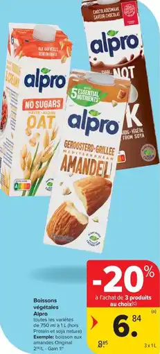 Carrefour Market Alpro Boissons végétales aanbieding