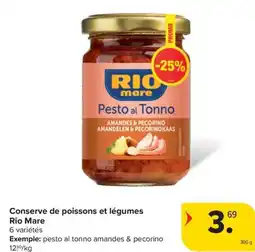 Carrefour Market Rio Mare Conserve de poissons et légumes aanbieding