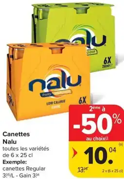 Carrefour Market Nalu Canettes aanbieding