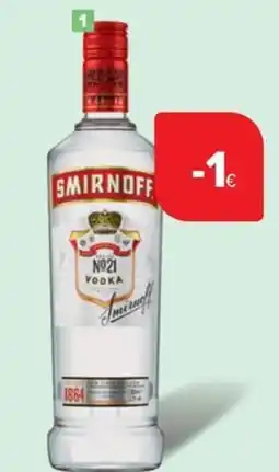 Carrefour Market Smirnoff Vodka Original 37,5%, aanbieding