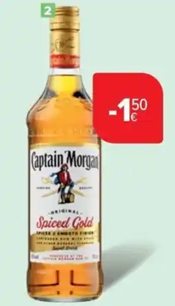 Carrefour Market Captain Morgan Rhum Original Spiced Gold 35% aanbieding