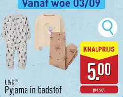 ALDI L&D Pyjama in badstof aanbieding