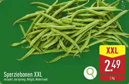 ALDI Sperziebonen XXL aanbieding