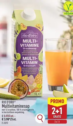 ALDI Rio d'oro Multivitaminesap aanbieding