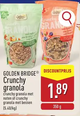 ALDI Golden bridge Crunchy granola aanbieding