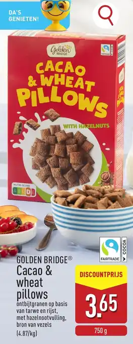 ALDI Golden bridge Cacao & wheat pillows aanbieding