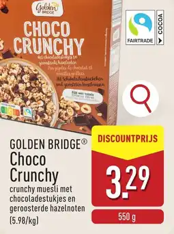 ALDI Golden bridge Choco Crunchy aanbieding