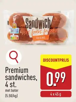 ALDI Premium sandwiches aanbieding