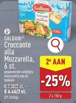 ALDI Galbani Croccante alla Mozzarella, 6 st. aanbieding