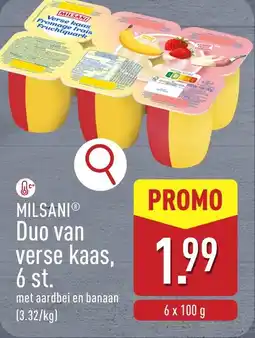 ALDI Milsani Duo van verse kaas aanbieding