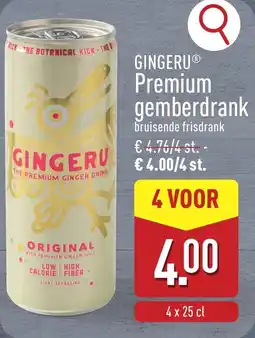 ALDI Gingeru Premium gemberdrank aanbieding