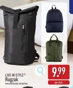 ALDI Live in style Rugzak aanbieding