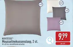 ALDI Novitesse Mousselinekussensloop, 2 st. aanbieding