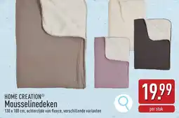 ALDI Home creation Mousselinedeken aanbieding
