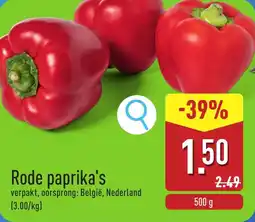 ALDI Rode paprika's aanbieding