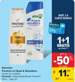 Carrefour Market Gammes Pantene et Head & Shoulders aanbieding