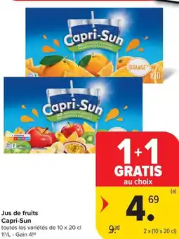 Carrefour Market Jus de fruits Capri-Sun aanbieding