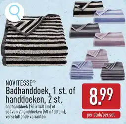 ALDI Novitesse Badhanddoek, 1 st. of handdoeken, 2 st. aanbieding