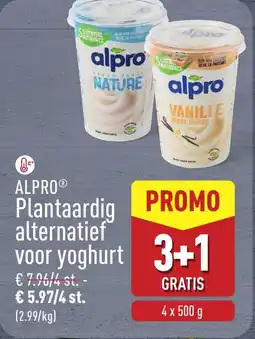 ALDI Alpro Plantaardig alternatief voor yoghurt aanbieding