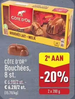 ALDI Côte d'or Bouchées, 8 st. aanbieding